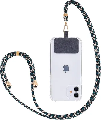 Imagen del producto de Cordón ajustable para teléfono, de nylon, compatible con teléfonos de hasta 6,7 pulgadas, correa de seguridad para smartphones