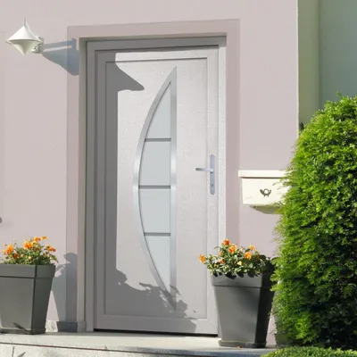 Zdjęcie produktu dla vidaXL Drzwi wejściowe białe 98x190 cm PVC