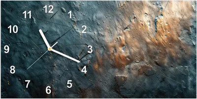 Produktbild von Wanduhr aus Glas mit Motiv Metallische Oberfläche- 60 x 30 cm - inkl. Aufhängesystem