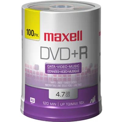 Produktbild von Maxell DVD+R 100 Pack, Spindel