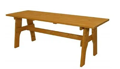 Produktbild von Gartentisch Holztisch Tisch aus Kiefernholz massiv hellbraun