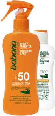 Obrázek produktu pro Babaria Opalovací krém ve spreji Spf50 200ml Sada 2 kusů