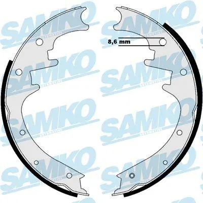 Produktbild von SAMKO Bremsbackensatz Trommelbremse Hinten für JEEP CHEROKEE (XJ) 254mm 87205