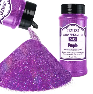Holografischer Chunky Glitter, lila, 140 g, ultrafein