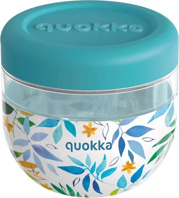 Produktbild von Quokka Bubble, Kunststoffbehälter für Lebensmittel Watercolor Leaves, 770ml, 40136