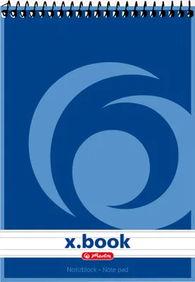 Zdjęcie produktu dla notatnik spiralny herlitz x.book, DIN A7, 50 kartek, w linie