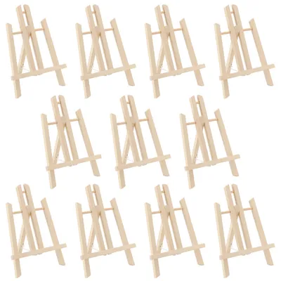 10er-Set Tischstaffeleien aus Holz, 30 cm, verstellbar