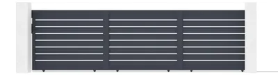 Produktbild von 6m Vogel Schiebetor H.160cm grau Aluminium