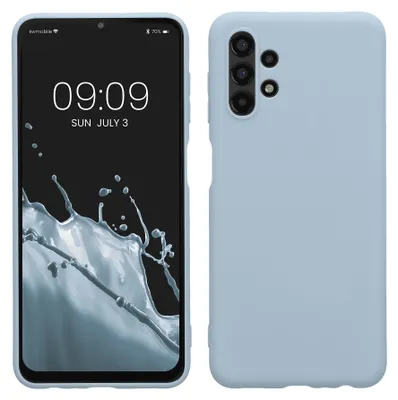Produktbild von kwmobile Hülle für Samsung Galaxy A13 4G TPU Case - Handyhülle unterstützt kabelloses Laden, flexible Schutzhülle, gummiertes Cover in Hellblau matt