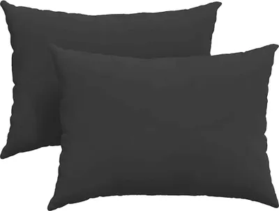Produktbild von vidaXL Sofakissen 2 stk. Stoff Schwarz 70 x 50 cm