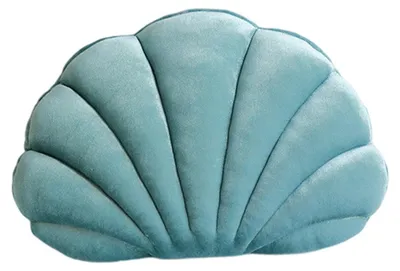 Produktbild von 3D-Samtkissen mit Muschelmotiv, weiche Füllung, Muschel-Ozean-Strandmotiv, gemütliches Dekokissen für Zuhause, Sofa, Büro oder Couch