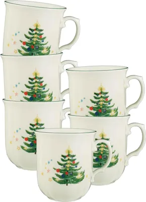 Produktbild von Seltmann Weiden Marieluise Weihnachten Becher mit Henkel 270 ml 6er Set