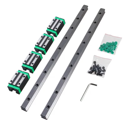 Obrázek produktu pro Sada lineárních vodicích lišt, obsahuje 2 lišty HGR20, 4 posuvné bloky HGH20CA, HGH20CA, 200 mm