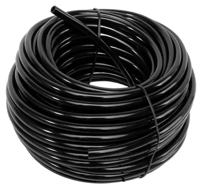 Produktbild von 20 Meter Bewässerungsschlauch für den Garten, Innendurchmesser 4 mm/Außendurchmesser 7 mm, schwarzer Mikrotropfschlauch zur Bewässerung von Blumen und Pflanzen