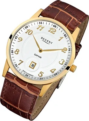 Produktbild von Regent Herrenarmbanduhr GM-1401 Leder