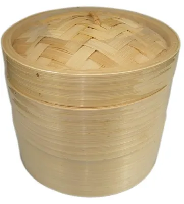 Produktbild von yoaxia® Bamboo Steamer Ø 15cm | Bambusdämpfer | 3-teiliges Set | Dämpfer | Bambus Steamer | Dämpfaufsatz