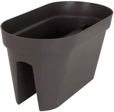 Image de Jardinière Balcon ARTEVASI Capri, Gris Anthracite, 30 x 60 x H 30 cm, 26,8L