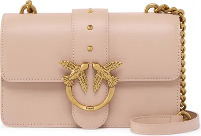 Image de PINKO sac à épaule bandoulière sac à épaule Love One Mini CL Cipria - Antique Gold saumon