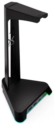 Produktbild von KRUX Rivt Kopfhörerständer, ARGB-Beleuchtung, Hub mit 2x USB-A-Anschlüssen und 1x USB-C-Anschluss