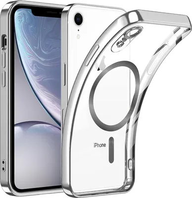 Obrázek produktu pro Pouzdro pro iPhone XR Magnetické Ultra Tenké Průhledné Pouzdro s Magsafe a Ochranným Krytem na Kameru Stříbro