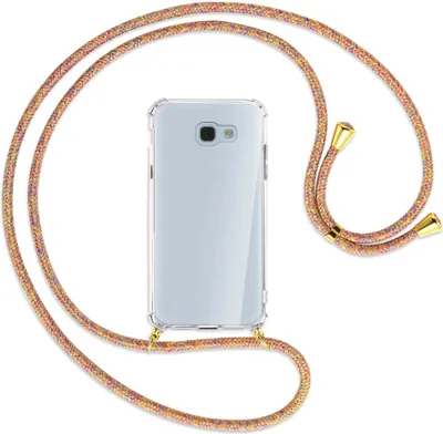 Produktbild von Handykette Backcover-Schutzhülle mit Band (Metall goldfarben) für Samsung Galaxy A5 2017 - Rainbow