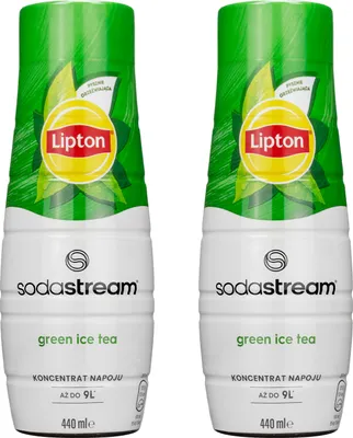 Image de SodaStream Sirop pour boissons Lipton Thé glacé Thé vert, 440ml, 2 pièces