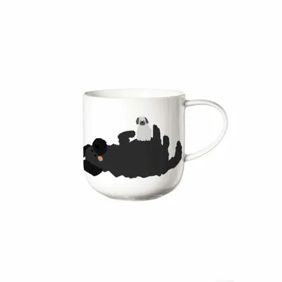 Produktbild von ASA Henkelbecher, Fluffy Dogs  d. 9,2 cm, h. 9,5 cm, 0,4 l.