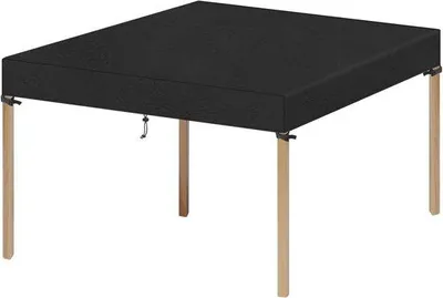 Productafbeelding van Famanu beschermhoes voor tuintafels - 110 x 110 x 15 cm - Zwart - Waterdicht - Gemaakt van 420D Oxford-stof