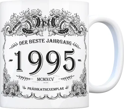 Produktbild von 1995 der beste Jahrgang Kaffeebecher Tasse Kaffeetasse Geburtsjahr Geburtstag