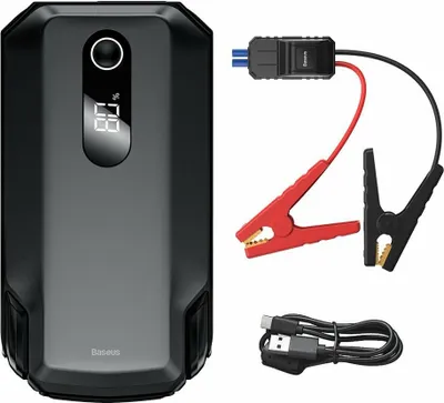 Obrázek produktu pro Baseus Powerbank Power Startér Jump Startér Booster 20000Mah 12V (2000A / 1000A) + Krokodýlí Kabely Černý (Cgnl020001)
