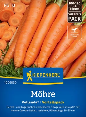 Produktbild von Kiepenkerl Möhrensamen Vollenda Vorteilspackung Daucus carota 100 - 120 lfd. Met
