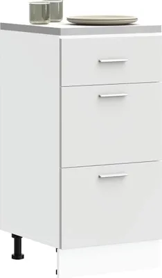 Image de Meubles Meuble bas Blanc 40x46x81,5 cm Bois composite - Armoires de cuisine 854211