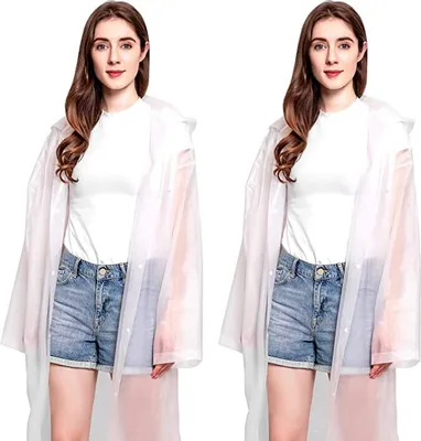 Produktbild von 2 Stück Regenponcho Herren Damen Wasserdicht, Regencape Festival Regenjacke Regenmantel Poncho Fahrrad Regenbekleidung Regenschutz Regen Zubehör für Wandern Camping Radfahren Reisen