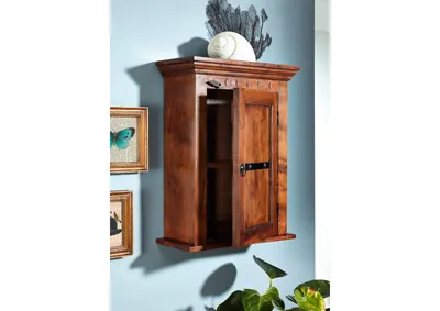 Produktbild von MASSIVMOEBEL24 Hängeschrank Akazie 52x24x69 nougat lackiert OXFORD #1003