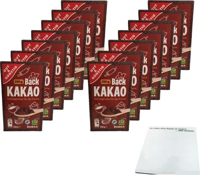 Produktbild von Gut & Günstig Back Kakao 14er Pack (14x250g Packung) + usy Block