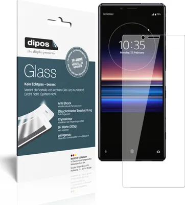 Produktbild von 2x Schutzfolie für Sony Xperia 1 - Anti-Shock 9H Folie dipos Glass Kunststoffglas