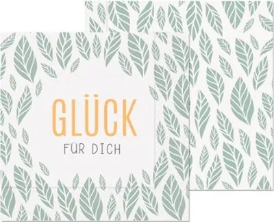 Produktbild von 20 Servietten Blatt - Glück für Dich 33x33cm