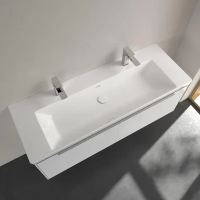 Produktbild von Villeroy & Boch Subway 3.0 Schrankwaschtisch 130 cm, mit 2 Hahnlöchern, mit Überlauf