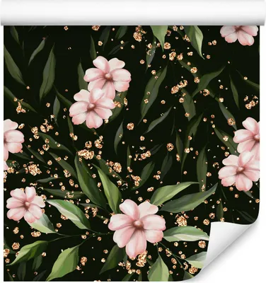 Immagine prodotto di 10m VLIES WALLPAPER ROLL Foglie decorative della natura Rosa FIORI 3D 6585