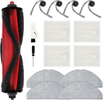 Produktbild von Q7 M5 Zubehör für Roborock Q7 L5/Q7 M5+/Q7 L5+,Zubehör Kit:1 Hauptbürste, 4 Seitenbürsten, 4 HEPA Filter, 4 Wischtücher, 1 Reinigungsbürste,1 Schraubendreher