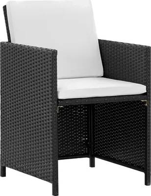 Obrázok produktu pre vidaXL 11-dielny záhradný jedálenský set s vankúšmi Poly ratan Black