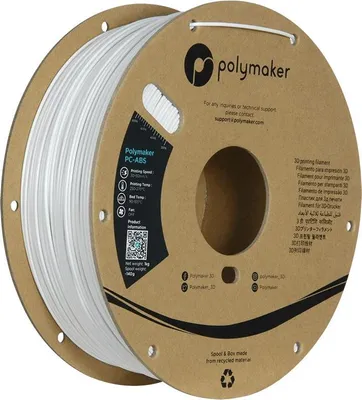 Produktbild von Polymaker PC-ABS filament 1,75 mm White 1 kg