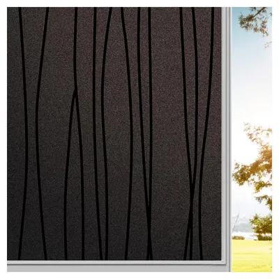 Obrázok produktu pre Okenná fólia 60x200 cm, čierna, nepriehľadná, statická samolepiaca, pre domov