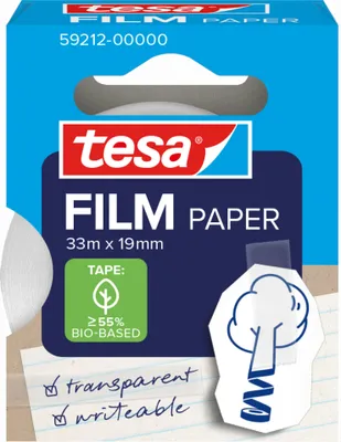 Produktbild von Tesa film Papier Klebeband 33m 19mm 1 Rolle Faltschachtel