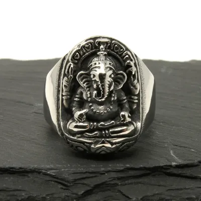 Produktbild von Ring Silber aus Edelstahl - GANESHA GOD 65