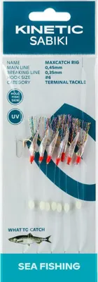 Zdjęcie produktu dla Kinetic Sabiki Heringshaken MaxCatch, rybia skóra/multi