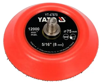 Produktbild von Polierpad Polierplatte 75, 125, 150mm Polierscheibe Schleifteller Polierteller mit Klettverschluss Gewinde 8mm, Durchmesser:75mm