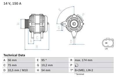 Produktbild von BOSCH 0 986 083 700 Generator x