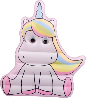 Produktbild von Happy People 77486 - Luftmatratze - Einhorn mit Wackelaugen (75x50cm) unicorn Kinder schwimmen