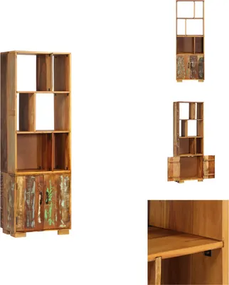 Obrázek produktu pro vidaXL Regál na knihy 60x35x180 cm z masivního starého dřeva - Regály a knihovny